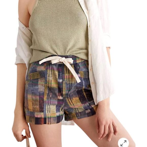 Anthropologie Pilcro Heirloom Tie-Dye Plaid Shorts - Picture 1 of 7